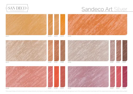 Sandeco Art renk kartelası sayfa 2