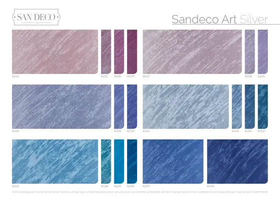 Sandeco Art renk kartelası sayfa 3