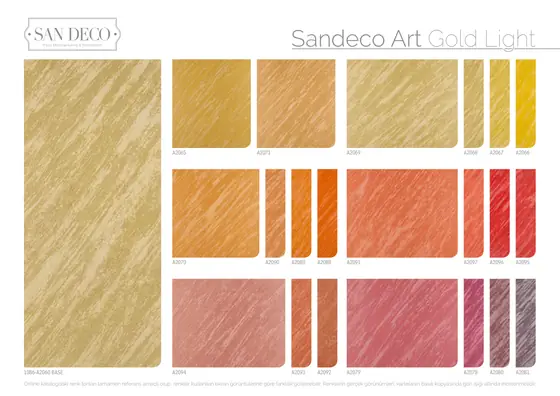 Sandeco Art renk kartelası sayfa 5