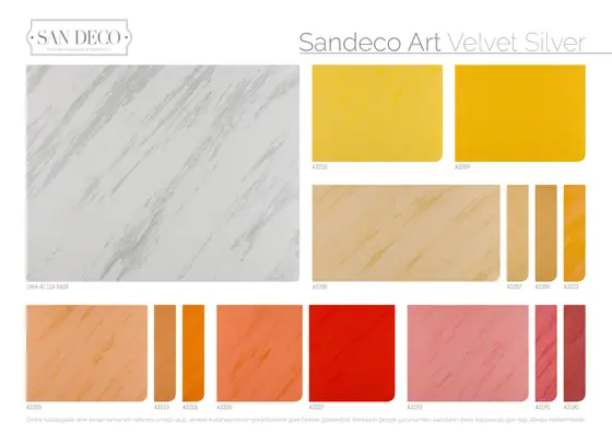 Sandeco Art renk kartelası sayfa 9
