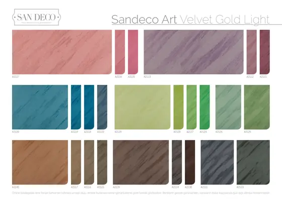 Sandeco Art renk kartelası sayfa 13